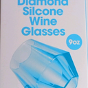 Wine2Go Diamond Silicone Wine Glasses 9oz (2 Pack)