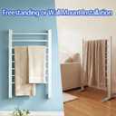 Heated Towel Rack with Timer, 8-Bar Electric Towel Warmer for Bathroom, Fast Heating Towel Dryer Freestanding or Wall Mount, Auto Shut-Off, Space-Saving Design