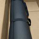 Gaiam Yoga Mat, Pilates & Exercise Mat, Thick Mat 2/5" (10mm) Workout Mat with Easy-Cinch Carrying Strap for Home & Gym Workouts, 72"L x 24"W, Black
