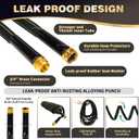 Garden Hose 100 ft Water Hose Flexible Heavy Duty Outdoor Lightweight No Kink Long Non-Expandable High Pressure Flat Hoses Pipe 100 Strong 3/4 Brass Fitting for Outside Yard Lawn Car Wash