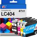 Compatible LC404 Ink Cartridges for Brother Printer Replacement for LC404 LC404 XL Ink Cartridge Compatible with Brother MFC-J1205W Ink Cartridges MFC-J1215W MFC J1205W J1215W Printer (4Pack)