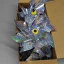 10 PCS Reflective Pinwheels for Yard and Garden Bird Devices Pre-Installed Sparkly Wind Spinner Deterrent to Scare Birds Away from Yard Patio Farm (Silver)