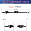 MAXFAVOR CV Axle Shaft Assembly AWD Front Passenger Side Compatible With Nissan Rogue 2013 2012 2011 2010 2009 2008, Rogue Select 2014-2015, Only fit 2.5L All Wheel Drive