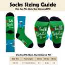 Talk Birdie to Me Novelty Funny Breathable Printed Cotton Socks, Unisex Cozy Knitted Crew Socks, Gifts for Golf Lover, Teens Men Dad Grandpa Outdoorsman Friend Bestie Coworker Boss Manager