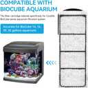 6 Pack Aquarium Fish Tank Water Filter Cartridge Compatible with Coralife BioCube, Replacement Filter Cartridge for Biocube 14 16 29 32 Gallon Aquarium