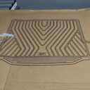 3W Cargo Mat & Backrest Mats for 2022-2025 2026 Jeep Grand Cherokee Accessories, Full Coverage All Weather Trunk Cargo Liner with Backrest Protectors (Include 4xe Not for L or WK), Black