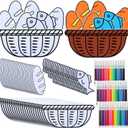 Sotiff 36 Set Fish and Loaves Craft for Sunday School Activities DIY Bible Story Coloring Craft Reinforcing Jesus Feeding 5000 Story Teaching Supplies for Religious Party Church Event VBS Holiday Gift