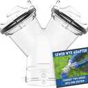 DUMPMAN RV Wye Sewer Hose Adapter, Sewer Hoses Y Splitter with Built-in Gasket, Twist Bayonet Design Y Connector