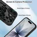 OOK Magnetic Case Fit for iPhone 17 6.3 Inch (Compatible with MagSafe) Soft TPU and Hard PC Phone Cover with Black Floral Flowers Anti-Scratch Shockproof Protection Case for Women
