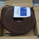 Vinyl Wall Base Baseboard Molding Trim 4" Flexible Self Adhesive Rubber Wall Base Moulding Trim Peel and Stick Design, 4 Inch x 60 Feet, Brown Wood Grain