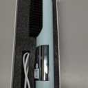 2026 New Go Brush Pro - 3 Temps Portable Cordless Hair Straightener Brush for Travel, 30s Fast Heat & Led Digital Display(C/F), Cool Air Setting On The Back (Blue)