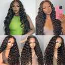 Color #4 Human Hair Bundles Chocolate Brown Deep Wave Single Bundle Human Hair 30 Inch Double Weft Grade 12A Unprocessed Virgin Remy Hair Extension