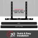 Sound bass Arc TV Mount, Black, Compatible with Sonos Arc Soundbar and Ultra Version, Mounting Bracket for TV, Hardware Kit Included, Designed in the UK