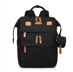 Good Mum Diaper Bag Backpack - Baby Essentials Travel Tote - Multi Function Waterproof Diaper Bag, Travel Essentials Baby Bag with Changing Pad, Stroller Straps & Pacifier Case - Unisex, Black