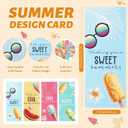Gueevin 30 Sets Ice Cream Party Favors Ice Cream Cone Pen Novelty Cute Pens with Greeting Card Gift Bags for School End of Term Graduation Summer Beach Party Favors Office Supplies (Classical)