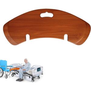 Wooden Curved Transfer Board from Bed to Wheelchair & Slide Board for Transferring - Sliding Board to Wheelchair, Bed, Toilet & Car - Weight Capacity 440 Lbs - Ideal for Seniors & Disabled