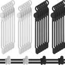Nuanchu 40 Pcs Silicone Cable Ties Reusable Holder Adjustable Straps Multipurpose Charging Cable Organizer for Fastening Charging Cords Wires(4.17 Inch,Black, White)