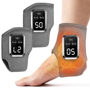 YAZHI Foot Massager 2-in-1 Warming Wrap – Relax & Foot & Ankle Massager with 3 Modes & 4 Heat Levels, Portable for Home or Travel 2pack