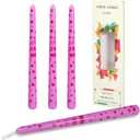 10 Inch Taper Candle & Heart Print Unscented Candles - Mother's Birthday Gift & Home Decor