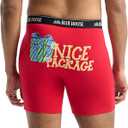Little Blue House mens Funny Boxer Briefs (Red, S)