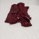 Chair Sashes Sequin Stretch Chair Bands Spandex Polyester Bows for Party Hotel Wedding Banquets Decoration - 6 Pcs Burgundy