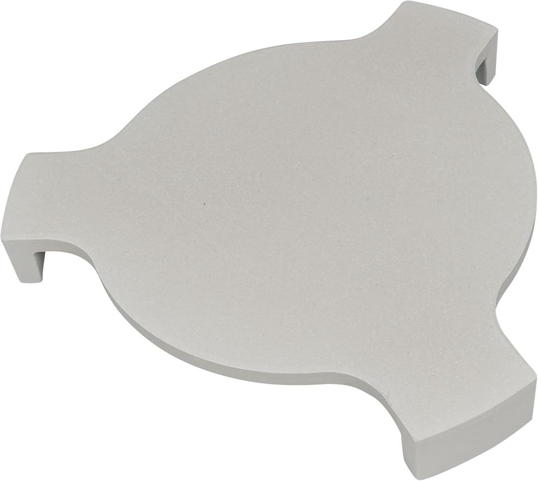 20'' Heat Deflector Conveggtor for Kamado Accessories, Ceramic Pizza Stone with 3 Legs, Smoking Plate Grill Accessories Plate Setter-Extra Thick