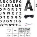 131 PCS Custom Banner DIY Letter Banners Personalized Banner for Birthday Congratulations Wedding Party Banners Black 5-inch