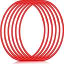 Shappy 6 Pcs Exercise Hoop Detachable Adjustable Plastic Toy Playground Toys Colored Hoop Circles for Teens Games Gymnastics Dog Agility Equipment Party Decor (20 Inch)