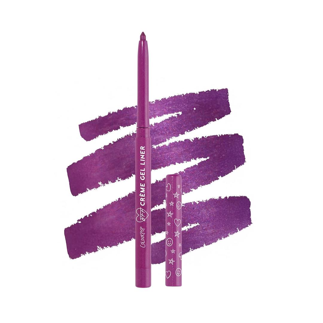 ColourPop Crme Gel Waterproof Eyeliner - 18HR Wear, Ultra-Pigmented Eyeliner Pencil with Matte & Metallic Finishes - Smudge-Proof, Vegan & Cruelty-Free - Plum Smash (0.01 oz)