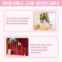 Latywen 3PCS Cylinder Pedestal Stands for Parties, Square Gold Metal Plant Cylinder Stands for Party Flowers, Display Columns Pedestal Stand Cylinder Tables for Vases Birthday Party Decorations