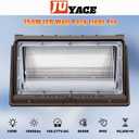 Juyace 150W LED Wall Pack Light with Dusk to Dawn Photocell, 5000K Outdoor Security Flood Light, IP65 Waterproof 110-277V, Energy Efficient Barn Warehouse Garage Building Exterior Lighting Fixture