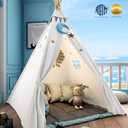 Teepee Play Tent for Kids with Carry Case, Foldable Girls Playhouse Toy Tent, Gift for Baby Toddler to Play Game Indoor and Outdoor