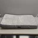 OhGeni Orthopedic Waterproof Dog Bed for Extra Large Dogs, Machine-Washable Removable Cover in Easy-Clean Fabric, High Density Foam & Easy-Carry Handle, Suitable for Crate, 41 inch (Gray)