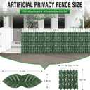 120x40inch Artificial Ivy Privacy Fence Wall Screen, Faux Greenery Backdrop Ivy Vine Leaf Hedges Fence Panels for Patio, Balcony, Garden, Backyard Indoor Outdoor Decor