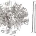 Stainless Steel Curtain Pleater Tape Hooks, 4 Prongs Pinch Pleat Hook ClipTraverse Pleater 4 End Hooks (60Pcs)