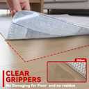 2 x Rug Non Slip Grippers, 12Pcs Carpet Tape Reusable, No Residue on Hardwood Floors, Strong Hold Rug Stickers for Area Rugs, Keep Corners Flat, 2x8 Inch
