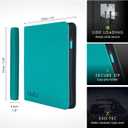 Vault X 12 Pocket Zip Binder, 480 Cards, Exo-Tec Material, 20 Side-Loading Pages (Teal)