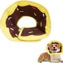 Soft Pet Cone Collar, Donut, XL | Soft, adjustable dog recovery cone collar – stops licking, comfortable for medium small puppies and cats. (Black, XL)