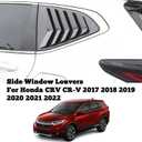 Kurtz Rear Side Window Louvers for Honda CRV CR-V 2017 2018 2019 2020 2021 2022 Air Vent Scoop Shades Cover Blinds Trim Sport Accessories ABS Carbon Fiber 2PCS
