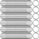 Jadive 500 Pack Loose Leaf Binder Rings 1 Inch Office Book Flashcard Rings Metal for Index Cards Binder Clips for School Home Office Supplies (25 mm,Silver)