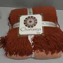 Chanasya Premium Gradual Gradient Ombre Super Soft Acrylic Throw Blanket with Tassels - Warm Cozy Lightweight Fluffy Blanket for Bed Sofa Chair Couch Bed Room Chocolate Blanket (50x65 Inches) Fudge