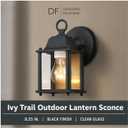 Designers Fountain Ivy Trail Outdoor Light Fixture Pack of 2, 8.25 Inch Exterior Wall Lantern Sconce Set for Front Door, Patio and Porch, Black, D334M-5EW-BK2