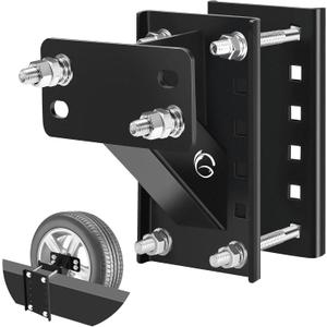 GADFISH Spare Tire Carrier,Spare Tire Mount Boat Trailer Carrier Bracket,Heavy Duty Lock Holder,Fits 4 & 5 & 6 Lugs Trailer Wheels on 4", 4.5'', 4.75'', 5'' and 5.5'' Bolt Patterns,Holds up to 150 Lbs
