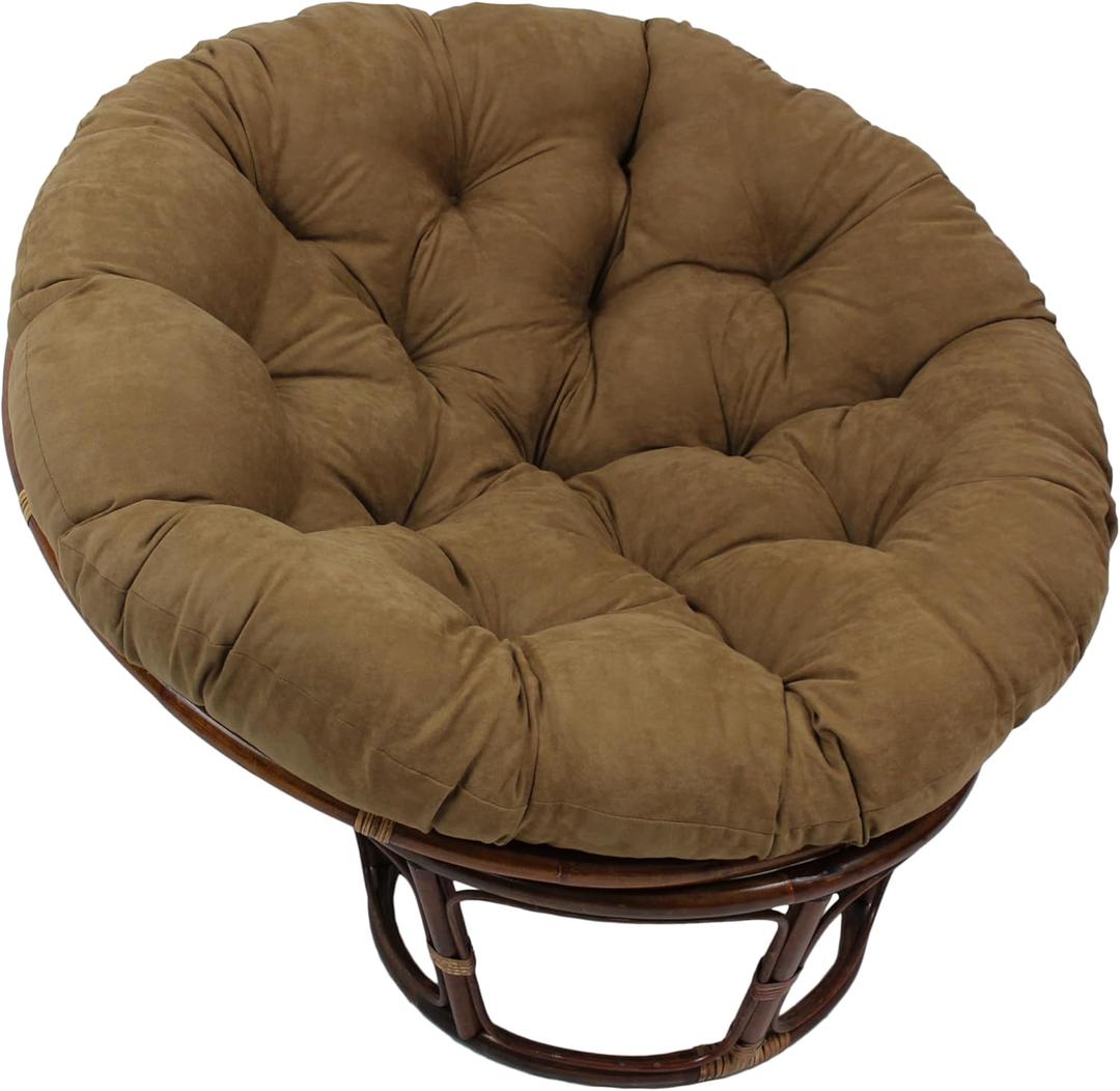 Blazing Needles Microsuede Papasan Cushion, 1 Count (Pack of 1), Camel