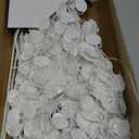 Oairse 8 Pcs Christmas Tree Picks and Sprays White Glitter Christmas Picks 26.8" Christmas Glitter Eucalyptus Leaves Stems for Christmas Tree Filler Branches Wreaths Centerpieces Holiday Decorations