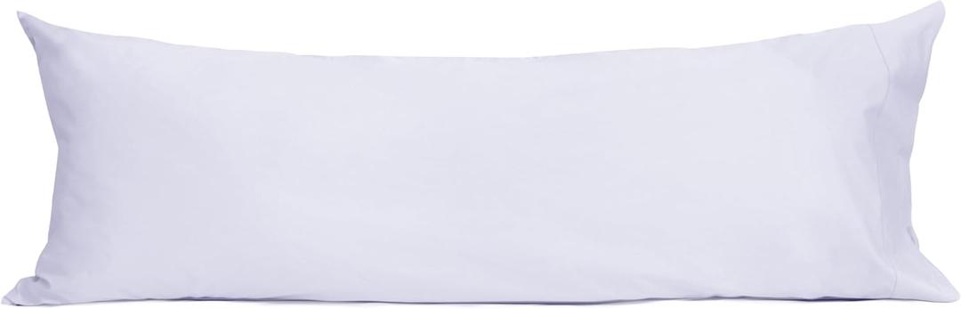 Sunflower Body Pillowcase 100% Cotton Long Pillow Cover/Case Envelope Closure 1 Pack, 2154 inches Light Purple, Soft and Breathable