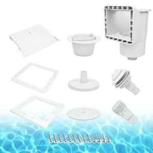 ZAIGANMA Above Ground Pool Skimmer, ABS Standard Thru-Wall Skimmer with Accessory Kit, Swimming Pool Skimmer, Opening Width 6 Inches Fits for All Standard Pool Wall, Replace #SP1091LX, 8940,45-400