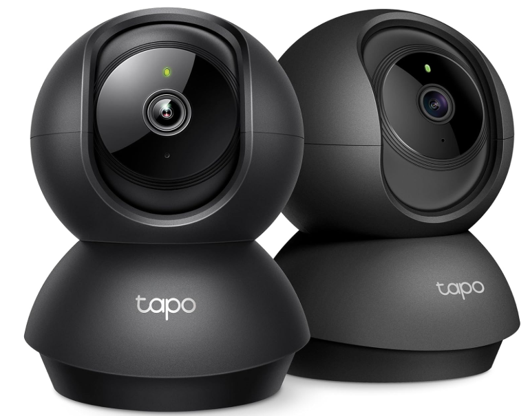 Tapo 2K Indoor Pan/Tilt Wired Security Camera  Works as a Baby Monitor & Pet Camera, Motion Detection, 2Way Audio, Siren, Night Vision, NoSubscription Local Storage or Optional Cloud, C211 (2Pack)