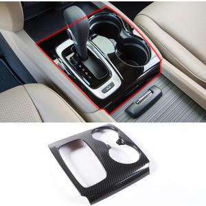 Gear Shift Panel Cover Trim for Honda Pilot 2016-2020/ Honda Ridgeline 2017-2019, ABS Automotive Center Consoles Cup Holder Cover Protector Accessories (Carbon Fiber Pattern)