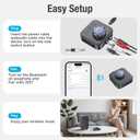 Bluetooth 5.3 Receiver for Home Stereo, RCA Bluetooth Adapter for 3D Surround, Support Optical, AUX 3.5mm, RCA Receiver Adapter for Speakers, Music Streaming Stereo System